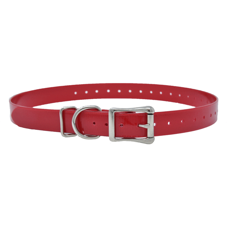 K-9 Komfort 3/4" Universal Replacement Strap with Roller Double Buckle and D Loop-Red