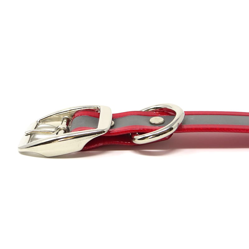 K-9 Komfort 1 Inch Reflective Red D Ring Collar