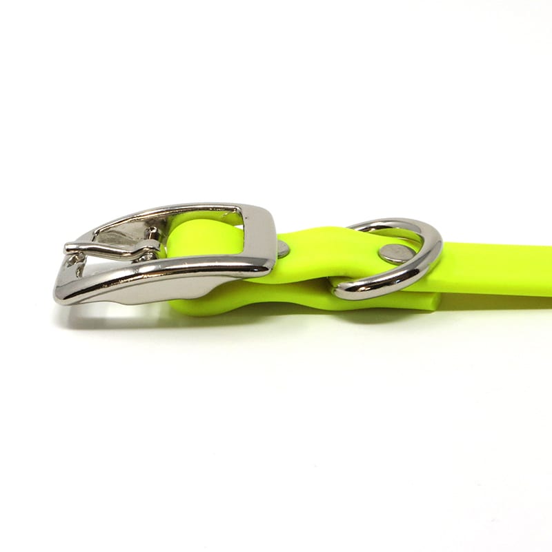 K-9 Komfort 3/4 Inch TufFlex Neon Yellow D Ring Collar
