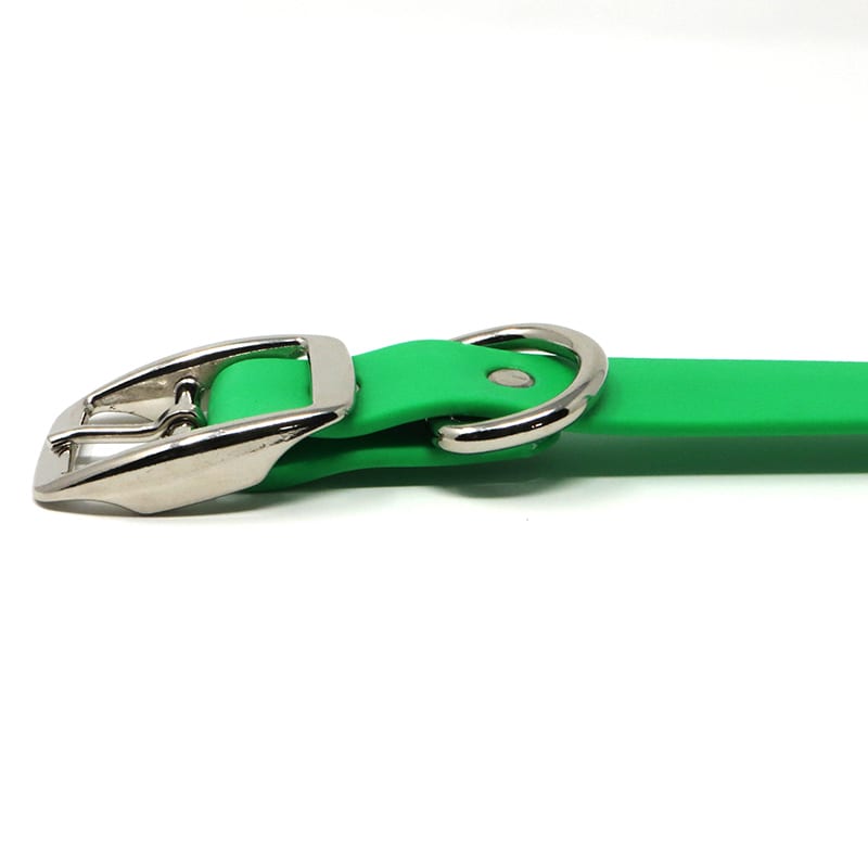 K-9 Komfort 1 Inch TufFlex Neon Green Center Ring Collar