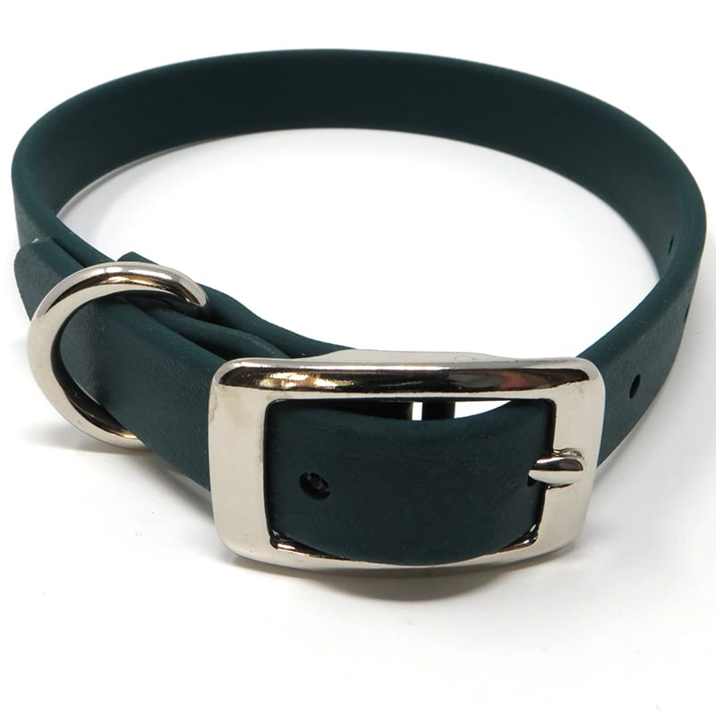 K-9 Komfort 3/4 Inch TufFlex Green D Ring Collar