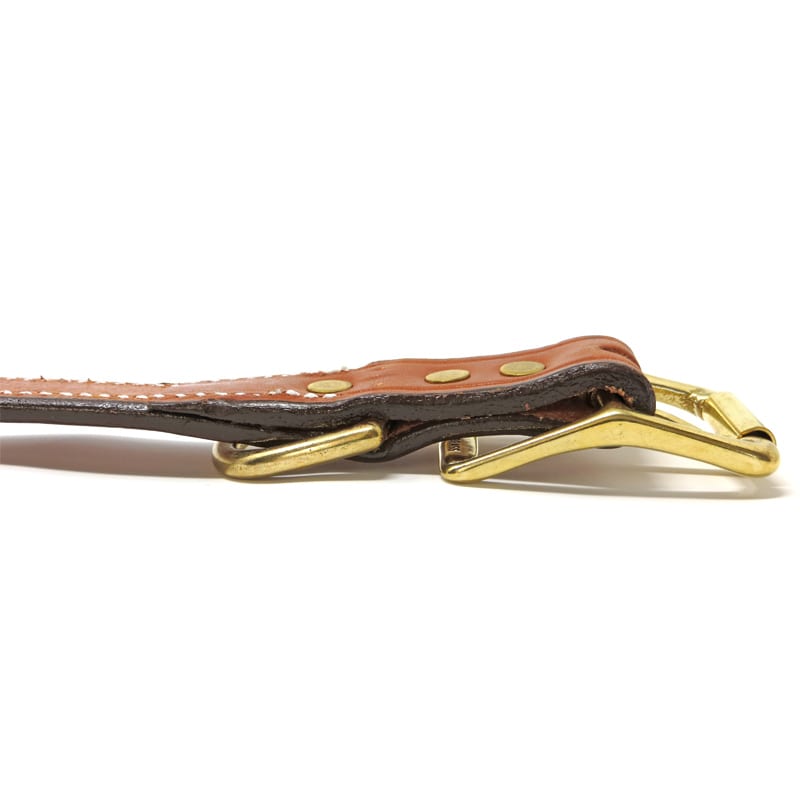 K-9 Komfort 1 Inch London Tan Deluxe Leather D Ring Collar