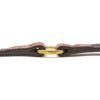 K-9 Komfort 1 Inch Tan Skirting with Burgundy Latigo Premium Deluxe Leather Center Ring Collar