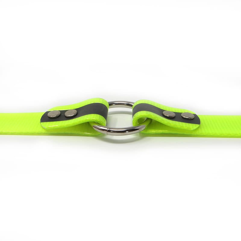 K-9 Komfort 1 Inch Reflective Neon Yellow Center Ring Collar