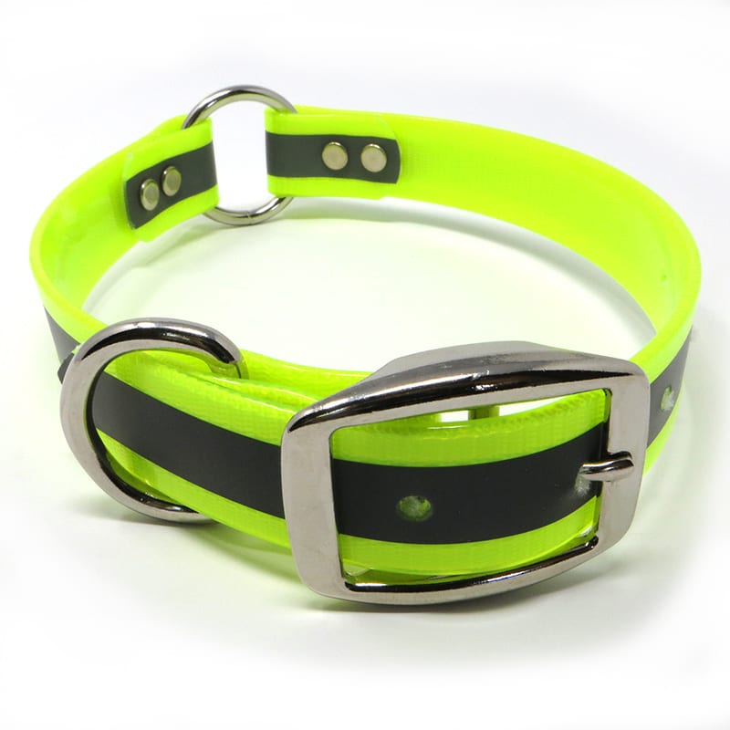 1 Inch Reflective Neon Yellow Center Ring Collar