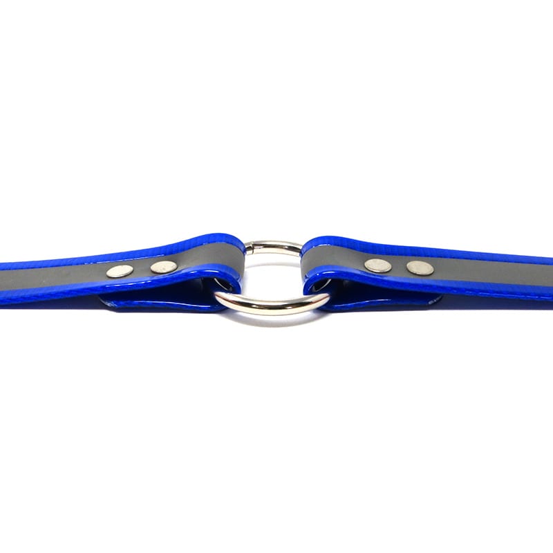 K-9 Komfort 1 Inch Reflective Blue Center Ring Collar