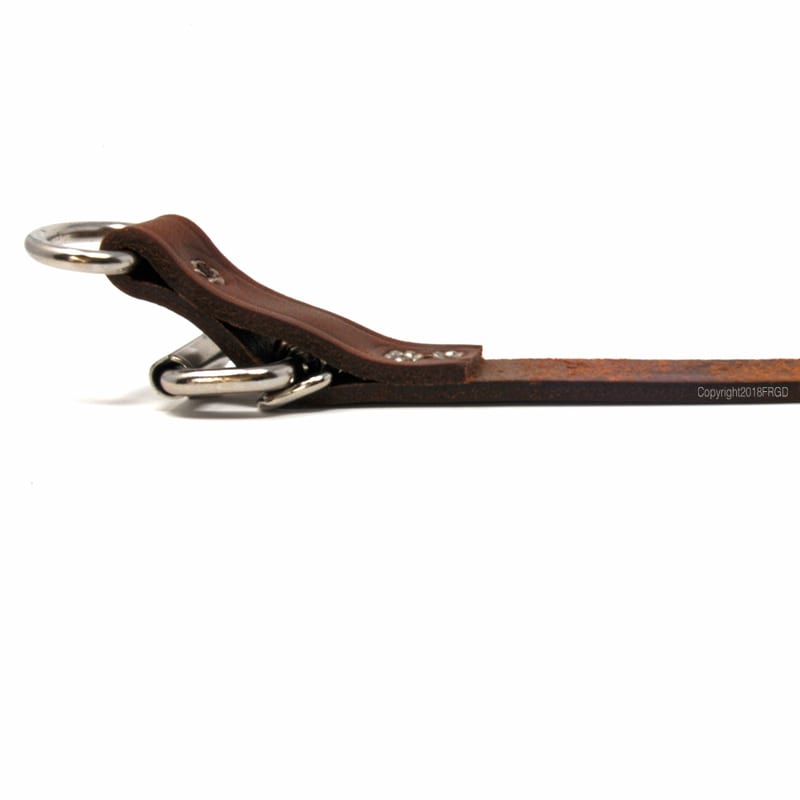 3/4 Inch Leather D-End Collar