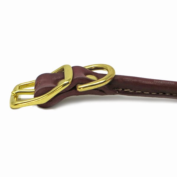 Round Latigo Leather Collar