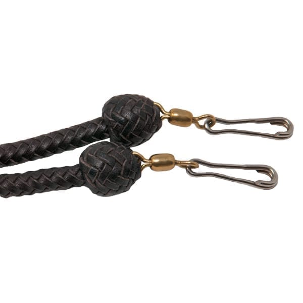 Kangaroo Leather Double Lanyard | Chocolate Brass
