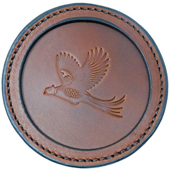 Premium Leather Coaster Pheasant Rich Brown