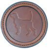 Premium Leather Coaster Pointer Rich Brown
