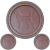 Premium Leather Coaster Pointer Rich Brown