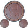 Premium Leather Coaster Pointer Rich Brown