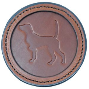 Premium Leather Coaster Pointer Rich Brown
