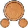 Premium Leather Coaster Pointer Tan