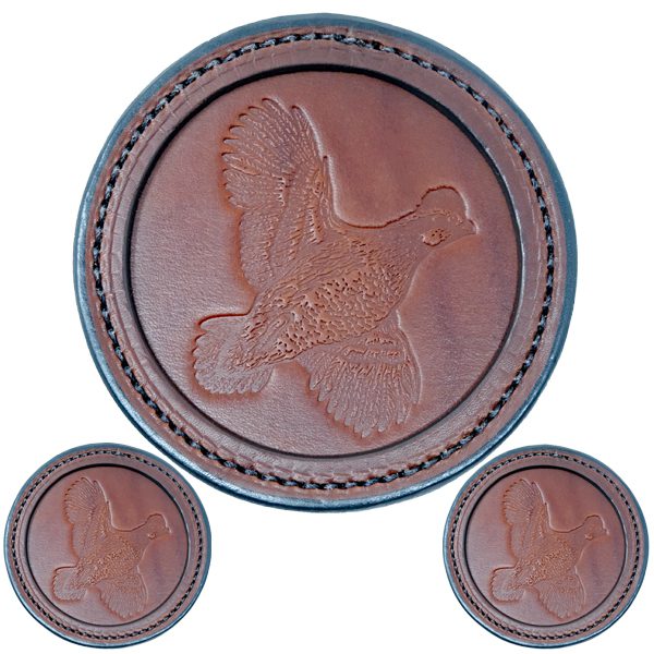 Premium Leather Coaster Quail Rich Brown