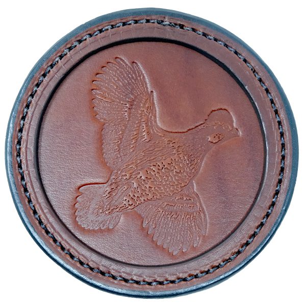 Premium Leather Coaster Quail Rich Brown