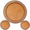 Premium Leather Coaster Quail Tan