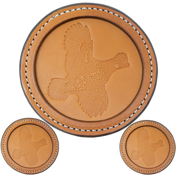 Premium Leather Coaster Quail Tan